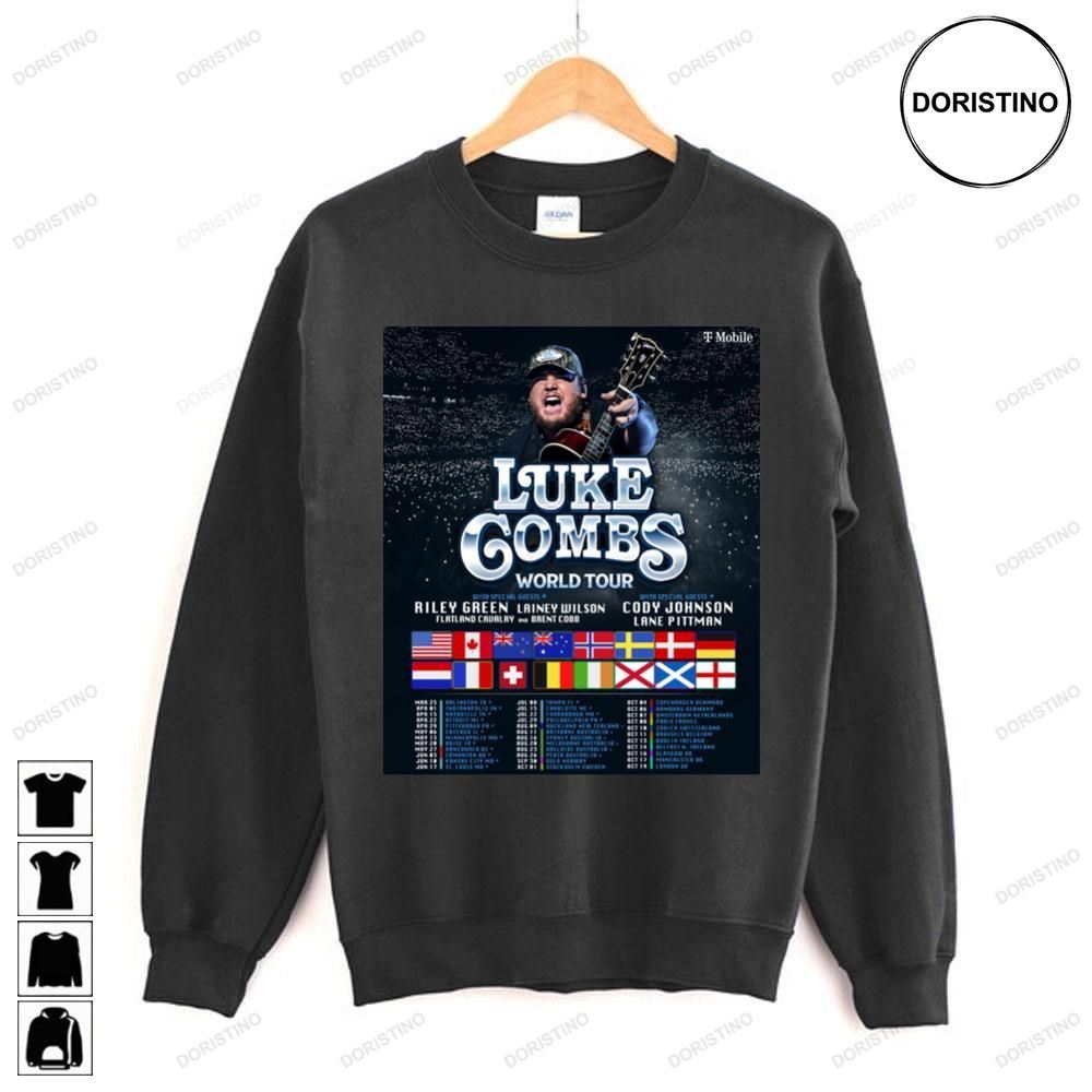 Luke Combs World 2023 Tour Limited Edition T-shirts